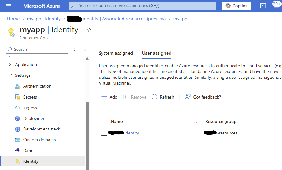identity assignment